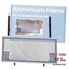 Aluminium Frame RV Bunk Bed Safety Net, Adjustable Mesh Bunk Bed Rail 49" x 22"