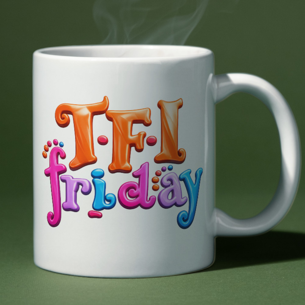 TFI Friday Retro Mug Novelty 11oz Coffee Mug Tea Cup Personalised Gift
