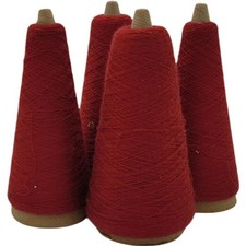 Vintage Phoenix Dye Works Red Fox 1/28 Yarn Cone Lot of 4