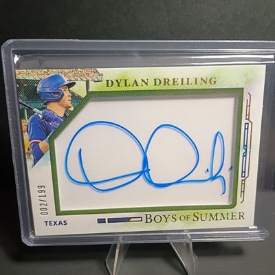 2025 Panini Boys of Summer - Jumbo Acetate Sig Dylan Dreiling #2 /199 (AU, RC)