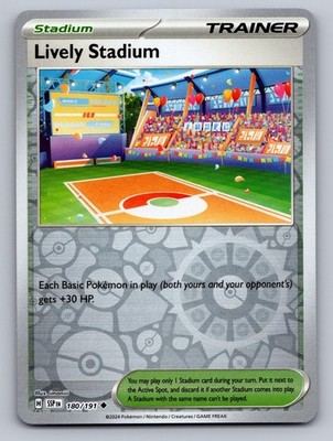Lively Stadium 180/191 Uncommon Surging Sparks Pokemon Reverse Holo Near Mint