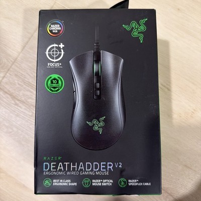 New Razer RZ01-03210100-R3M1 DeathAdder V2 Wired Optical Gaming Mouse, *SEALED*