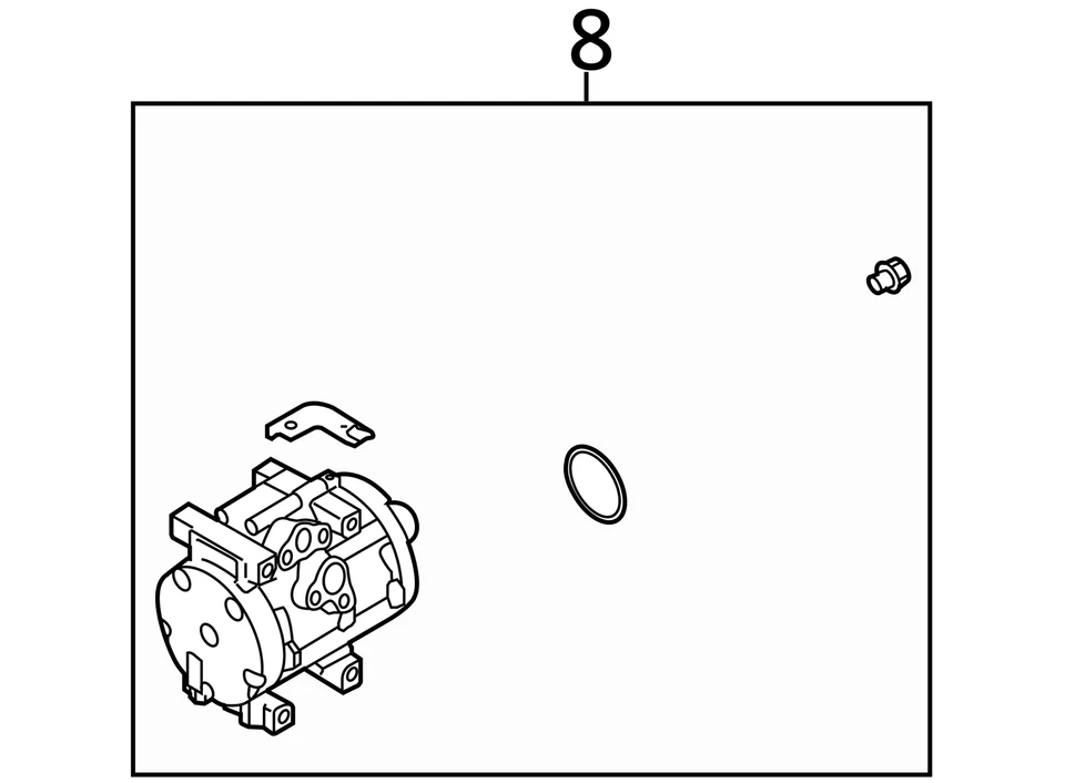 Kia Sorento 2003-2006 aire acondicionado aire acondicionado compresor de aire acondicionado OEM HUA4L Foto 3 de 3
