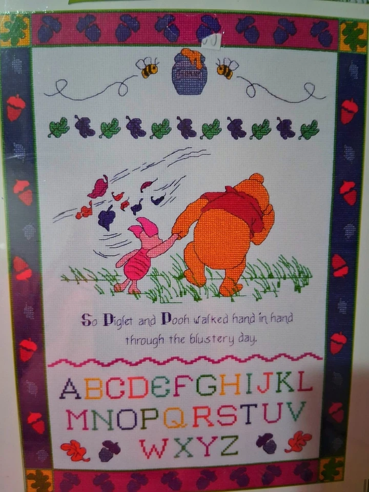 Disney Winnie The Pooh Blustery Day Counted Cross Stitch Kit 14"x19" Complete Se - Image 3 of 4