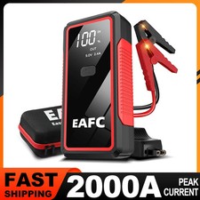 New 2000A/1200A Jump Starter Power Bank Portable 12V Car Battery Booster Charger