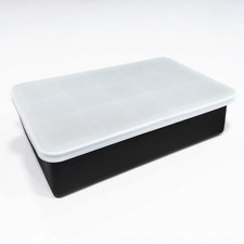 Ice Cube Tray Set with Stackable Lids - 15 Cubes Set of 2