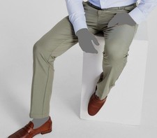 Lauren Ralph Lauren Men's Green Classic-Fit Stretch Performance Pants Sz 32W 30L