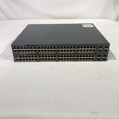 Lot Of 2 Cisco Catalyst WS-C2960X-48FPS-L Cisco 2960-X 48 GigE PoE 740W