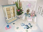 Dollhouse Furniture Lot 1:12 Bedroom Vanity Armoire Shabby Chic