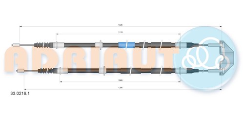 3302161 HANDBRAKE CABLE REAR ADRIAUTO FOR OPEL ASTRA H,ASTRA H GTC - Picture 2 of 5