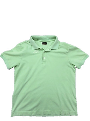Kappa Polo Shirt Green Cotton Short Sleeve Medium
