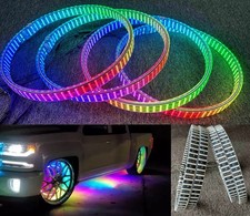 Tzvmny 4pcs 15.5 10-row Effect Led Wheel Lights Brightest Chasing Color Tzvmny 4pcs 15.5 10-row Effect Led Wheel Lights Brightest Chasing Color