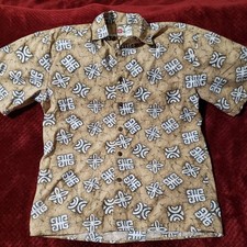 Vintage Hilo Hattie Men's Hawaiian Shirt Luau Button Up Shirt Medium Preowned