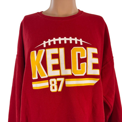 Travis Kelce Crewneck Sweatshirt Mens Size XL Kansas City Chiefs NFL Football