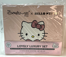The Creme Shop X Hello Kitty Lovely Luxury Set Coco Rose Scented Bath Bomb,Scrub