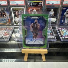 **Jordyn Brooks** 2020 Prizm Neon Green Pulsar Prizm Auto Rookie Card . rookie card picture
