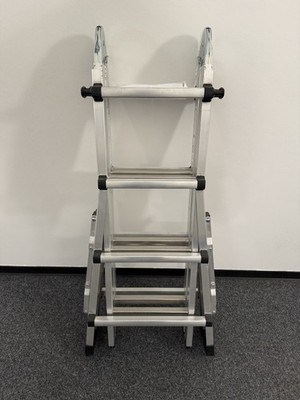 Hymer Teleskopleiter Teleskop Stehleiter Leiter 4-teilig
