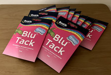 11 x Bostik Blue Tack Pink Adhesive Handy Pack Office Non-toxic & Solvent 60g