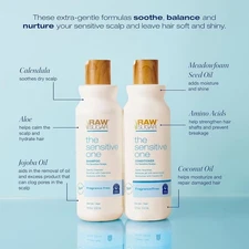 Raw Sugar The Sensitive One ~ Shampoo & Conditioner Set Gently Cleanses Hydrates