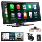 Lamtto 10.25" Car Stereo 2.5K Dash Cam Wireless Apple CarPlay Android Auto+64GB