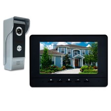 Wired Video Intercom System, 7 Inches Video Doorbell Door Phone System, HD Ca...