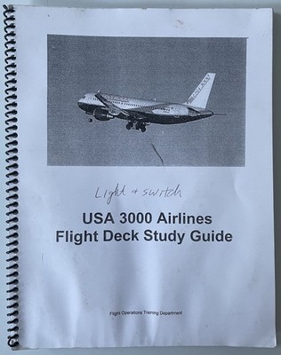USA 3000 Airlines Flight Deck Study Guide 2005 Commercial Airliner Training Book