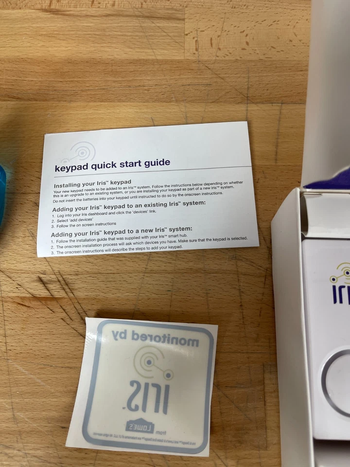 Iris Smart Home Security Keypad KPD800 TSA04-0 | 6 AA Batteries | Zigbee | Open - Image 2 of 4