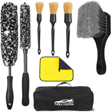Car Wheel Brush Kit, Tire Brush, Wheel Cleaner Brush, Soft-Bristled Rim Cleaner