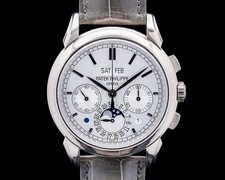 Patek Philippe 5270G-001 Perpetual Calendar Chronograph 18K WG Silver Dial