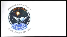 Space Shuttle Challenger Spacelab 2 postal envelope