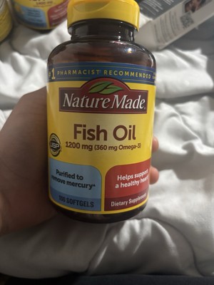 NEW Nature Made Fish Oil 1200 MG 360 MG Omega-3 Softgels Supplement SEALED 2027