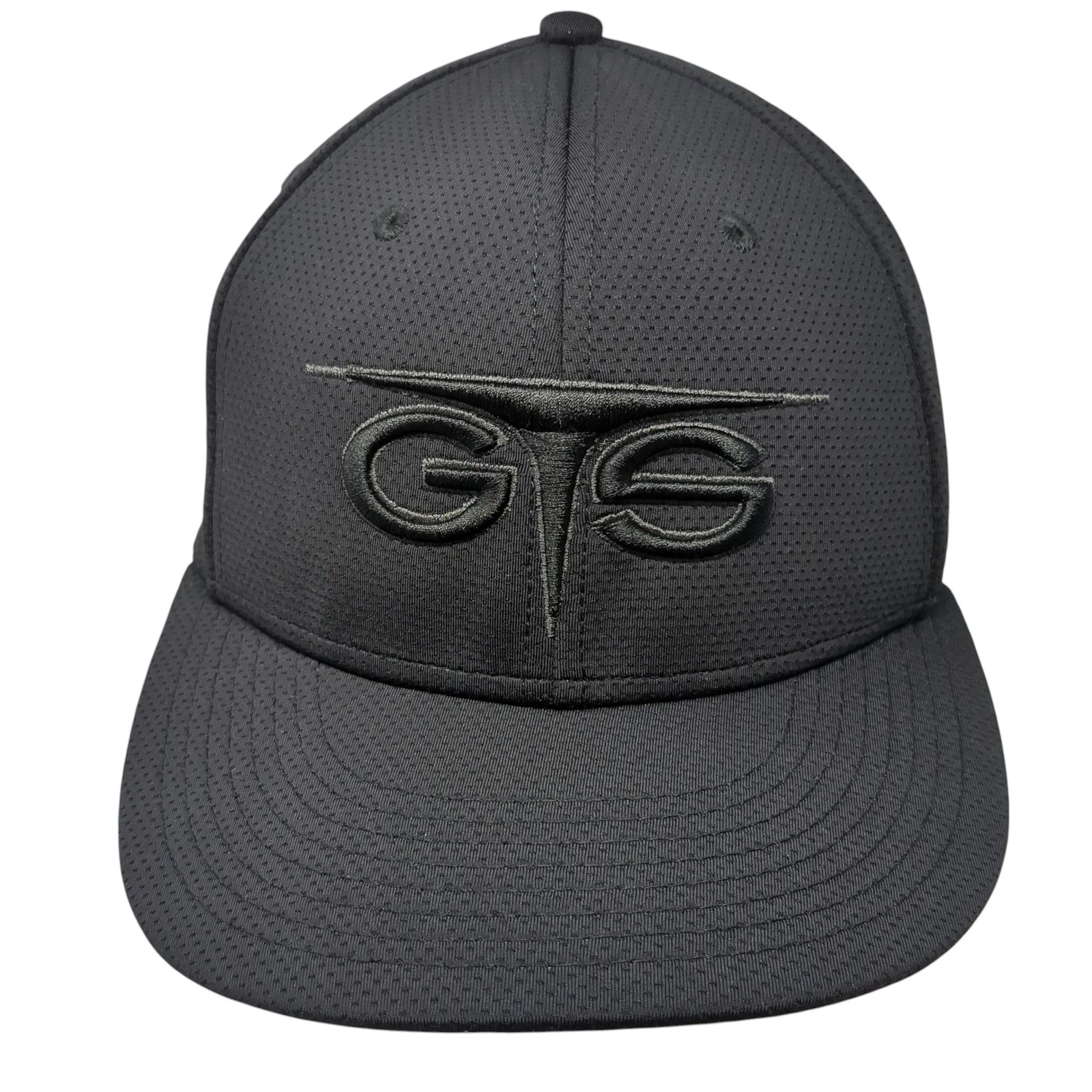 GS Fitted Baseball Cap Black M Embroidered Vented Holes 6 Panel The Game Pro