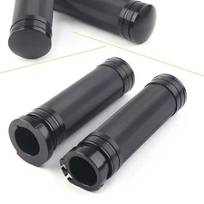 For Harley Sportster Dyna Softail Touring Fatboy CNC Handlebar Hand Grips Black