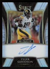 Tyler Goodson 2022 Panini Select Draft In-flight Silver Auto 99 Iowa Tyler Goodson 2022 Panini Select Draft In-flight Silver Auto 99 Iowa