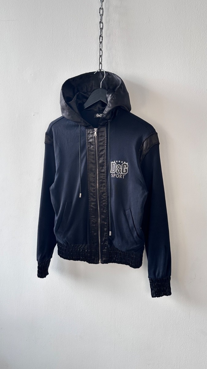 Vintage D&G Dolce & Gabbana Sport Hoodie Zip Up Jacket Black