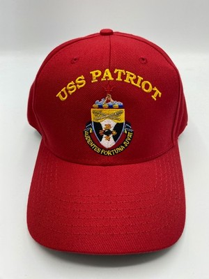 The Corps USS Patriot MCM 7 DCTT Logo Red Baseball Cap Hat One Size