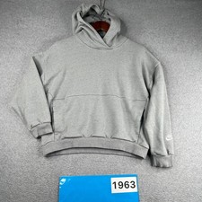 Nike Crop Hoodie Sweatshirt Youth Girls Large Gray Pullover Pocket