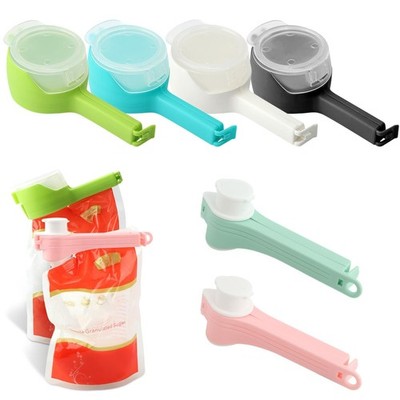 Trasylph 6Pcs Bag Clip with Pour Spout, Clips for Food Storage Type A