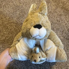 Kangaroo Pillow Pets Premium 2011 Large 18 Inch Plush Stuffed Toy With Baby