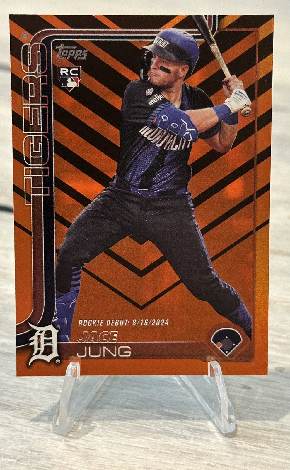 Jace Jung Holiday Foil Debut Rookie RC 2025 Topps Update Series Card US93 Tigers