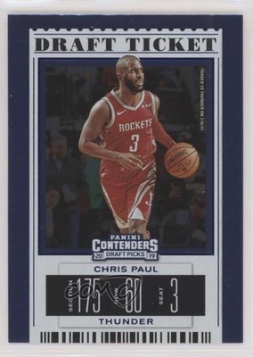 2019 Panini Contenders Draft Picks Variation Ticket Blue Foil Chris Paul #8 0o2e