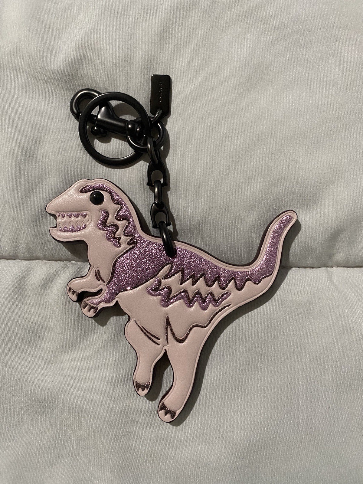 COACH Pink Glitter Rexy Bag Charm
