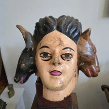 Rare, Danced Igbo/Ejagham Three-Sided Masquerade Headdress