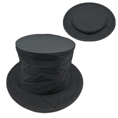 Black Top Hat Folding Magic Hat Magic Trick Costume Magicians Accessory for P...