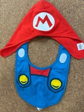 USJ Super Mario Baby Bib  Hat Set Toddler Costume Accessories Japan