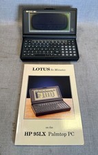 Vintage 1991 HP 95LX Palmtop PDA MS-DOS -WORKS LCD screen needs repair. READ 