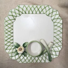 Green Trellis with Scallions and Garlic Chip & Dip Italian Serving Tray 15”