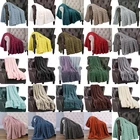 Luxury Striped Faux Mink Fur Throw Blanket – Ultra Soft & Cozy for Couch or Bed