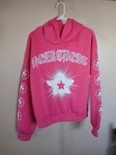 Shein Women's Pink Polyester Pullover Hoodie Sz L