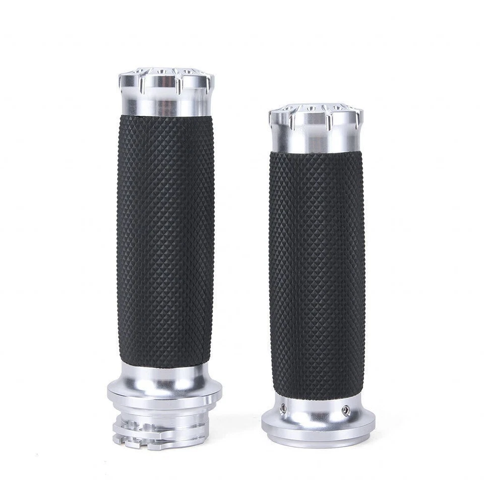 1" Motorcycle Hand Grips For Harley Road King Glide Softail Sportster XL Yamaha - Image 2 of 4